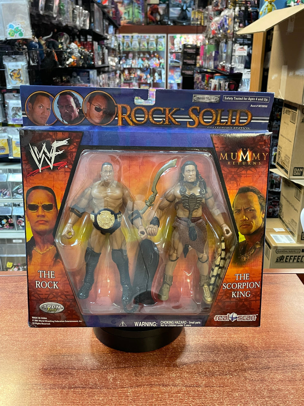 The Scorpion King & The Rock (Vintage WWE, Jakks) SEALED