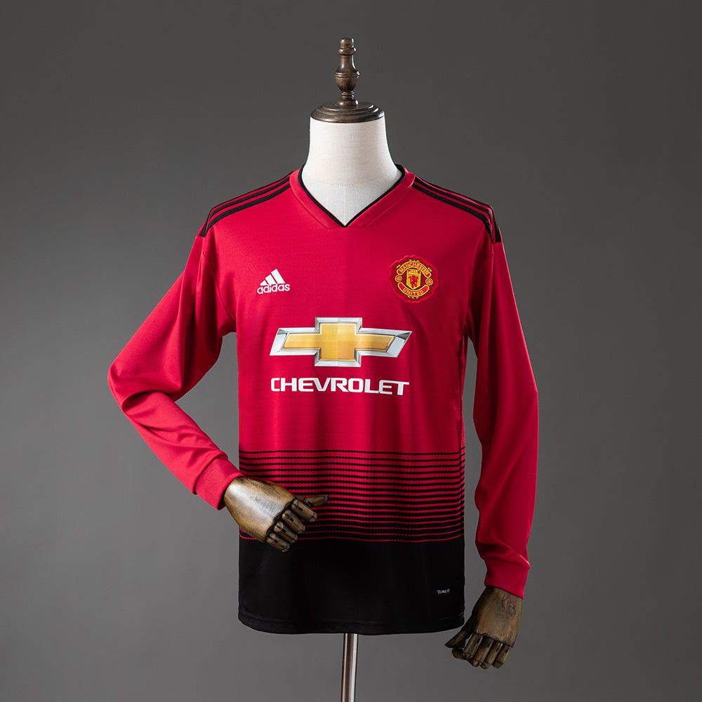 Manchester United Home Jersey 2018/19 Retro Long Sleeves