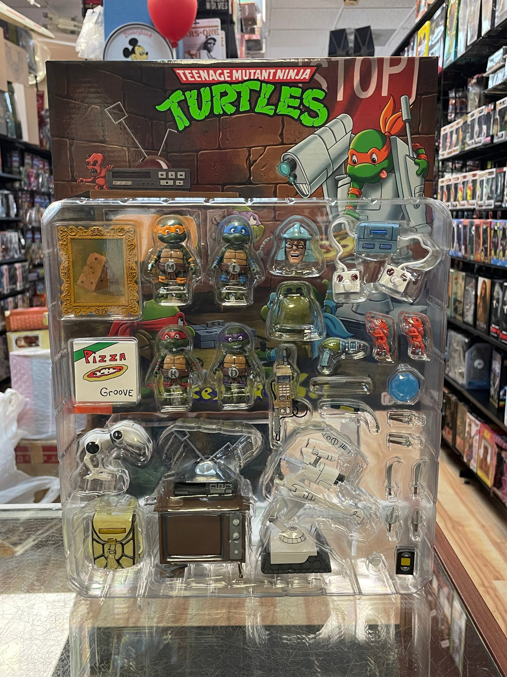 TMNT Baby Turtles Accessory Set (NECA, TMNT Teenage Ninja Turtles) OPEN/COMPLETE