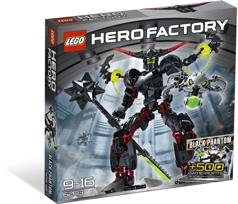 6203 LEGO Hero Factory: Black Phantom (Retired) (Certified Complete)