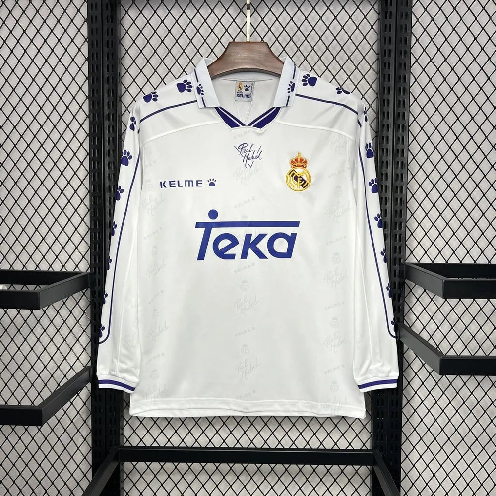 Retro Real Madrid Home Kit 1994/96 Long Sleeves Football
