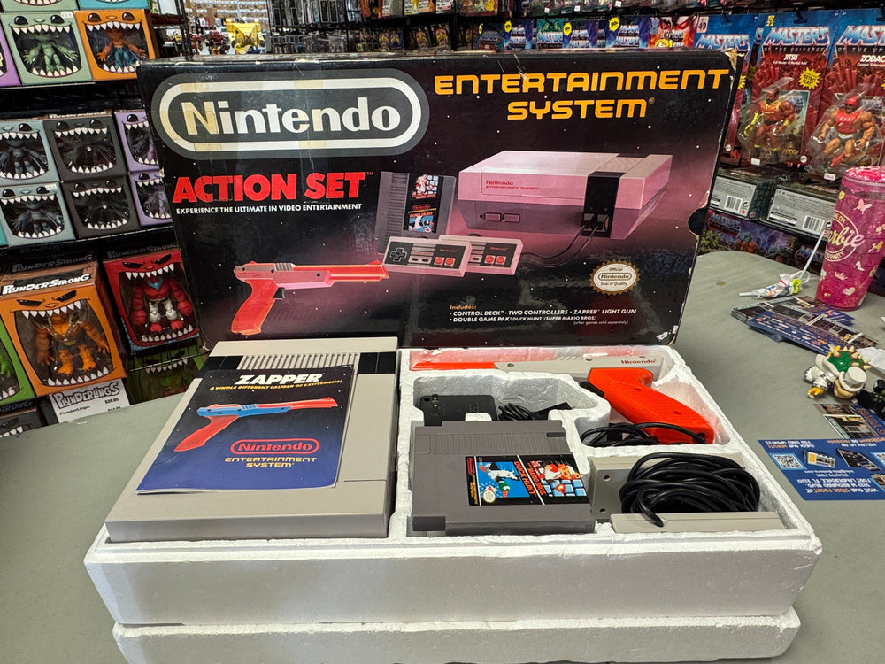 Boxed NES Action Set (Vintage Nintendo, Video Game) COMPLETE & TESTED