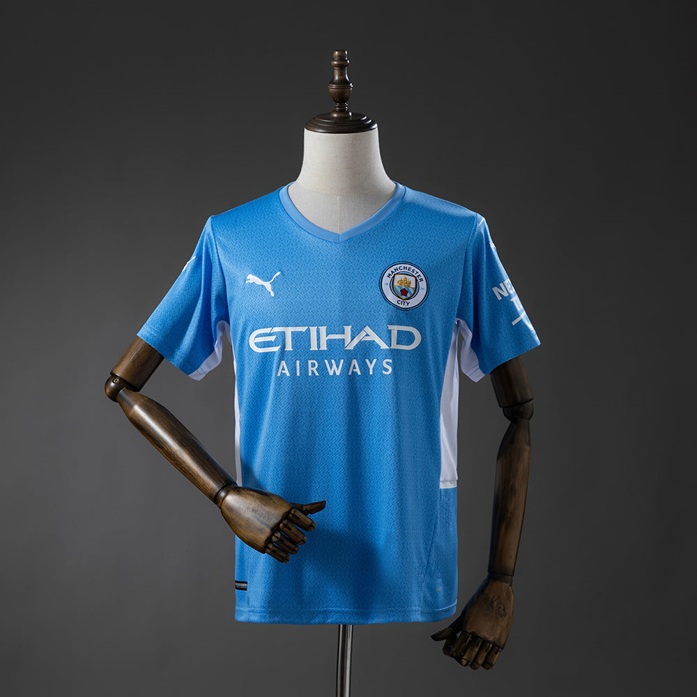 Manchester City Home Jersey 2021-22 Retro Football Kit