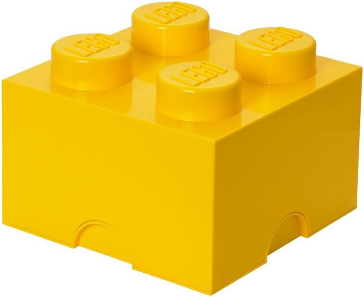 40030635 Lego Storage Brick Box 4 Stud, Yellow product image 1, provided for visual reference and product detail review
