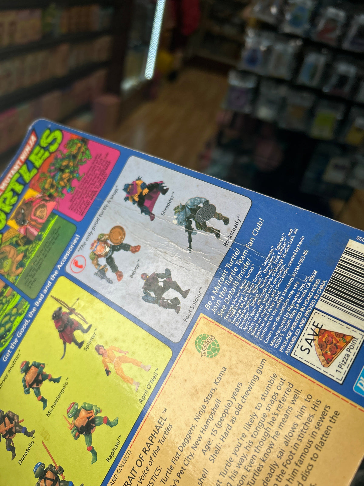 Raphael -10 Back Soft Head- 1765 (Vintage TMNT, Playmates) **SEALED** product image 7, provided for visual reference and