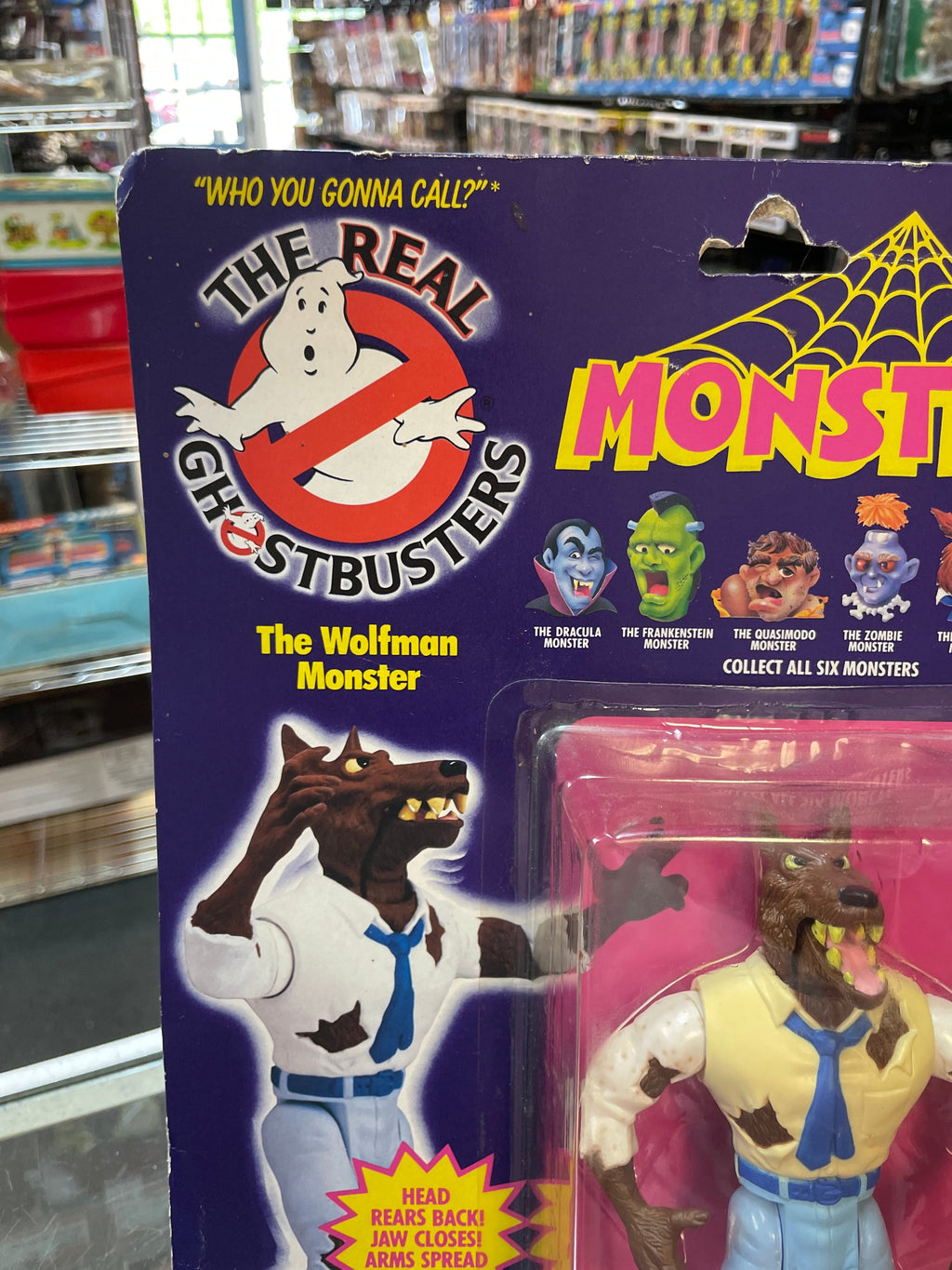 The WolfMan Monster (Vintage Ghostbusters, Kenner) **SEALED** product image 5, provided for visual reference and product