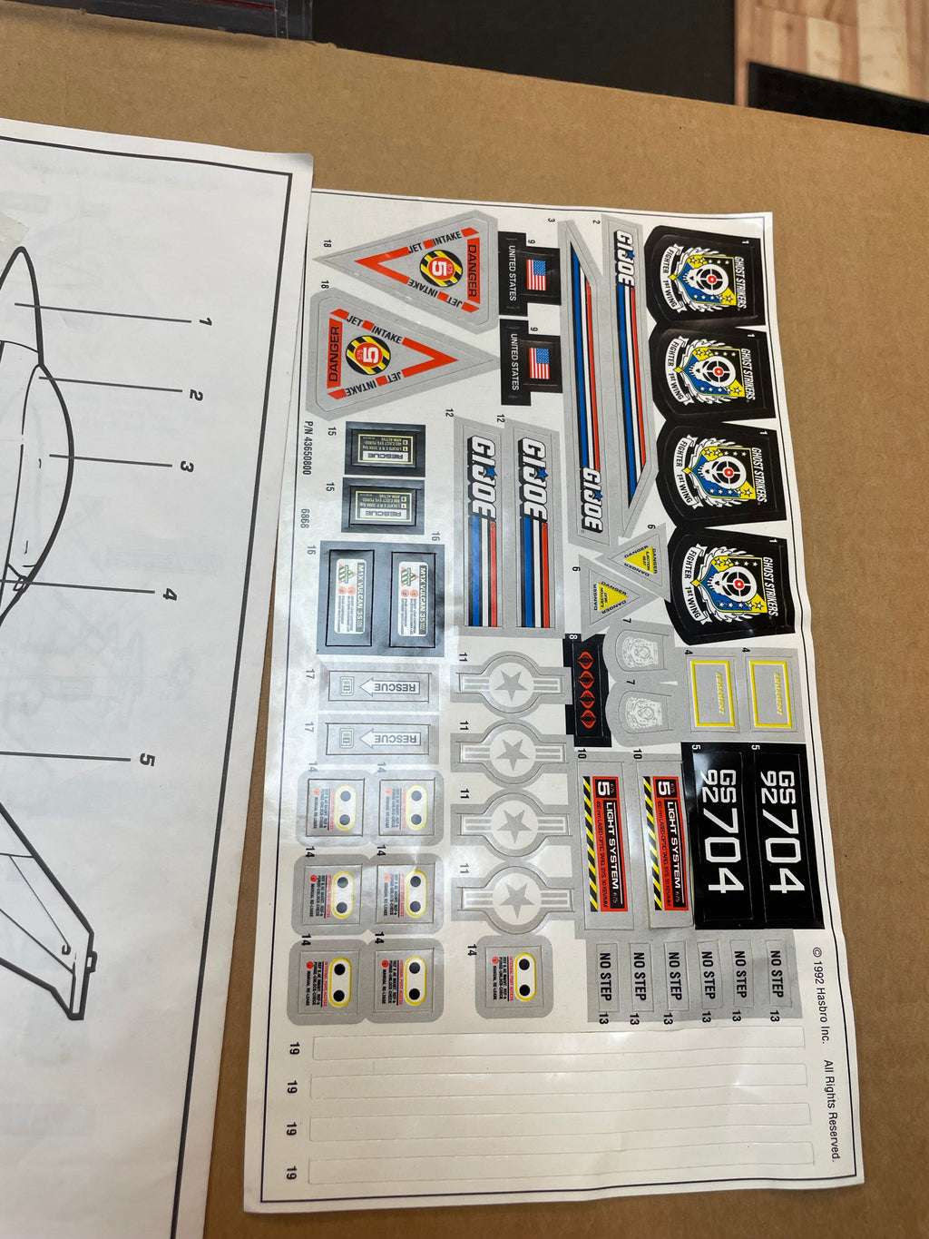 Ghoststriker X-16 with Box (Vintage GI Joe, Hasbro) **COMPLETE** product image 42, provided for visual reference and product