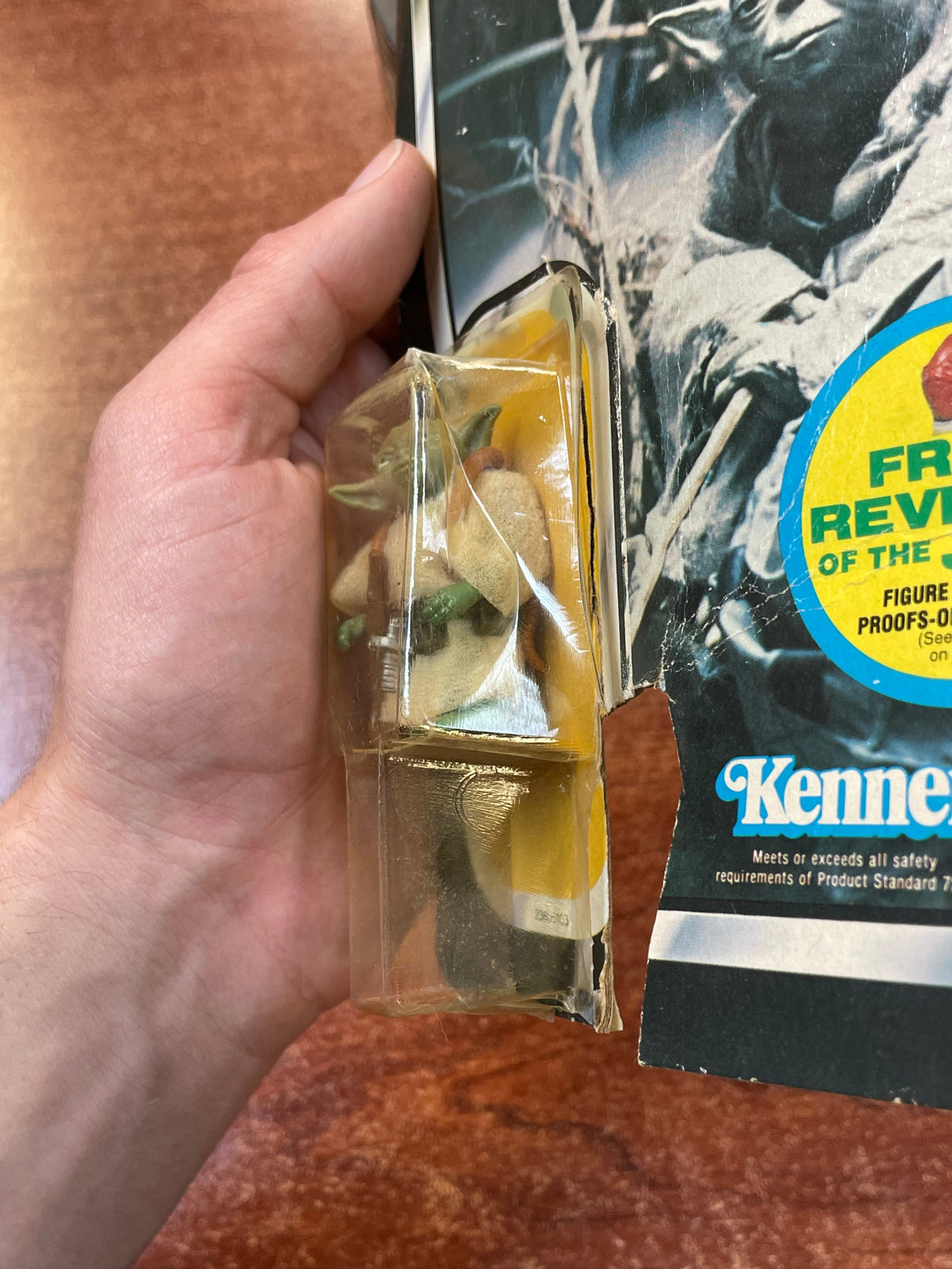 Brown Snake Yoda with Card ESB 9509 (Vintage Star Wars, Kenner) **Open Card** product image 7, provided for visual reference