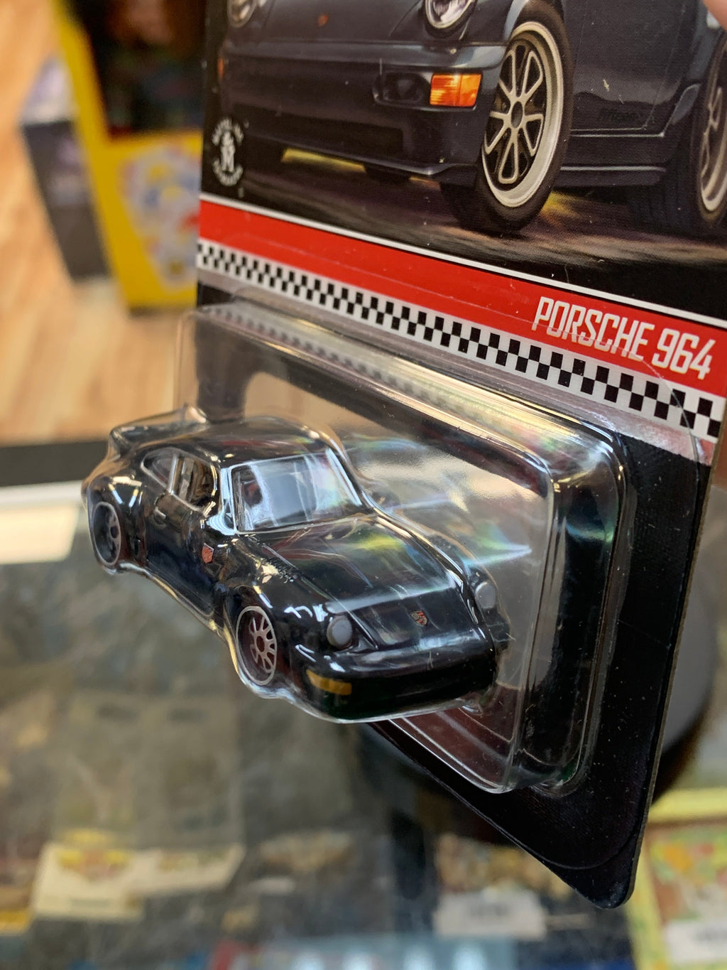 Porsche 964 Black RLC (Hot Wheels Red Line Club, Mattel) SEALED product image 5, provided for visual reference and product