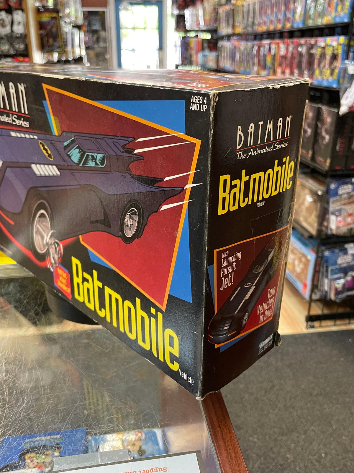 Batmobile with Pull out Wheels (Vintage Animated Batman, Kenner) NEW product image 9, provided for visual reference and