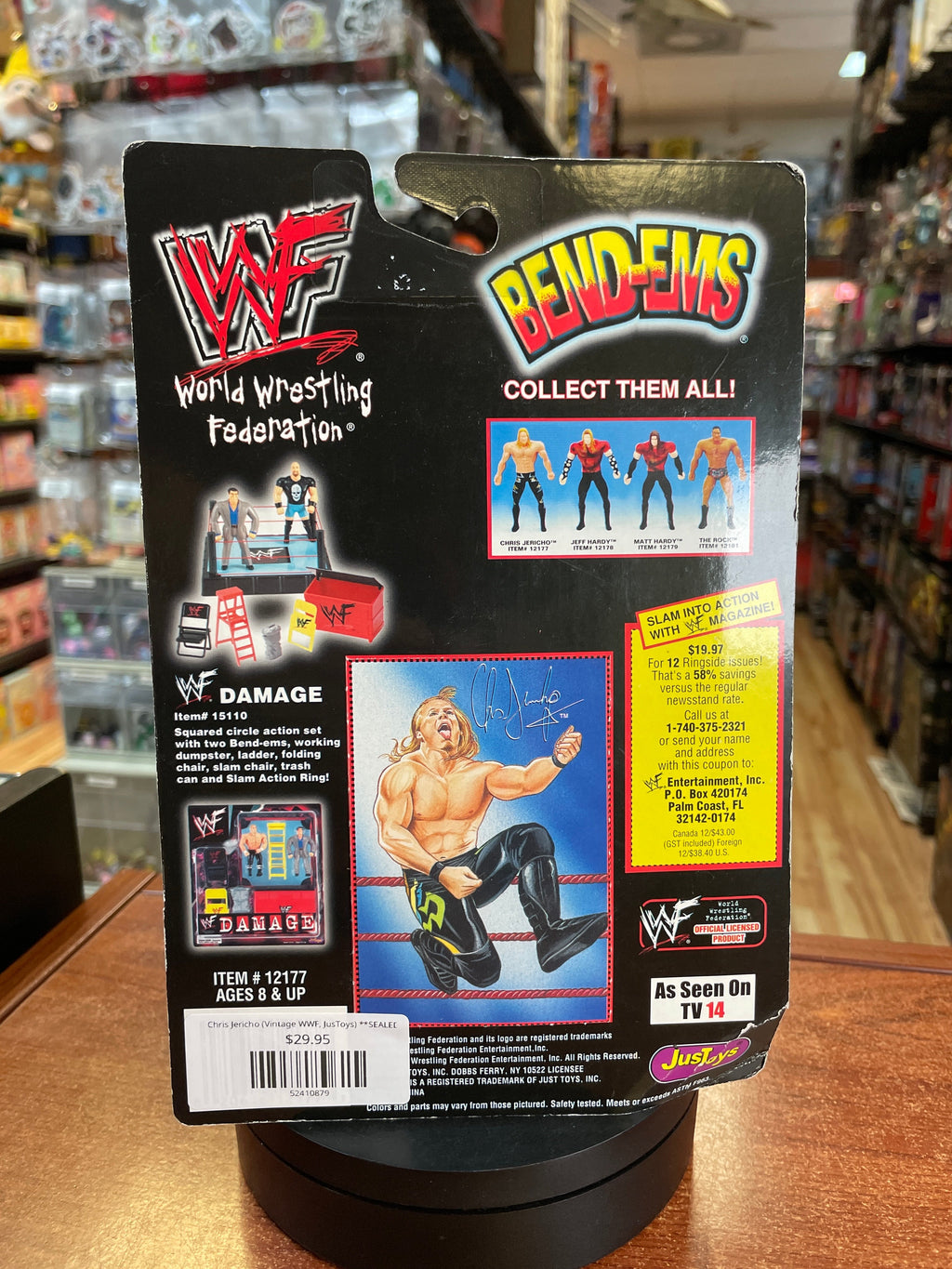 Chris Jericho (Vintage WWF, JusToys) **SEALED** product image 2, provided for visual reference and product detail review
