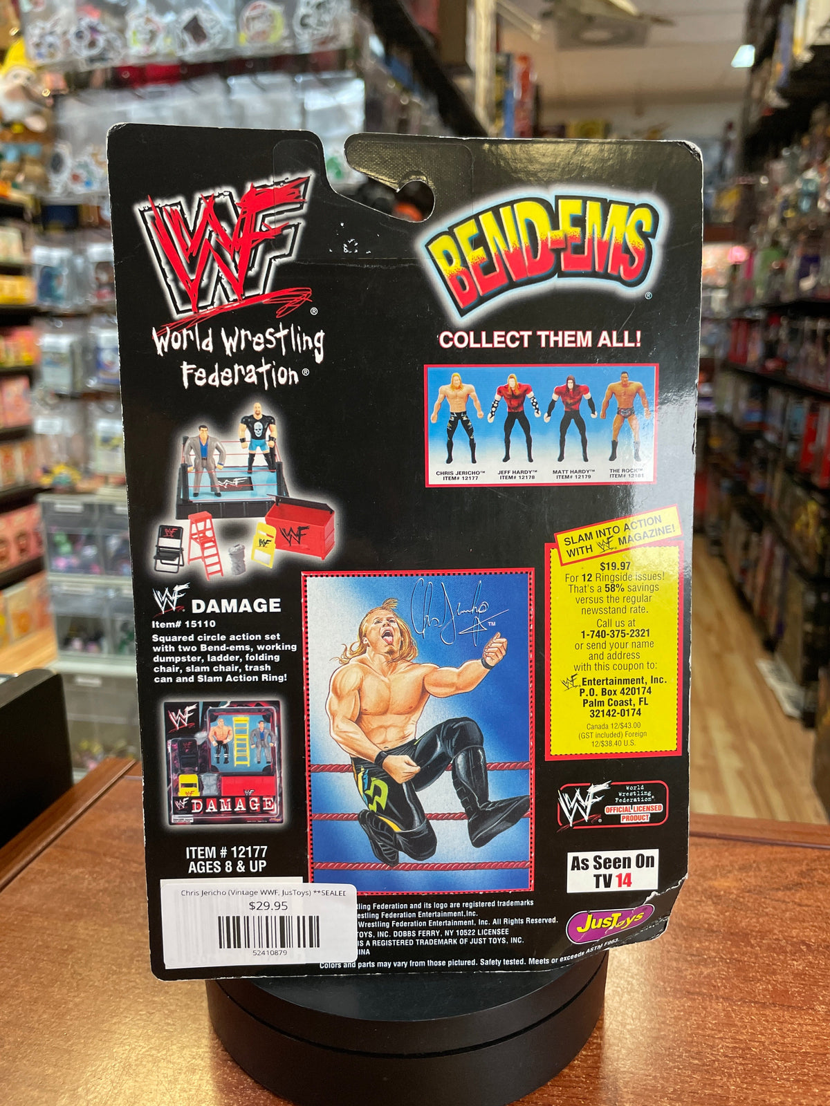 Chris Jericho (Vintage WWF, JusToys) **SEALED** product image 2, provided for visual reference and product detail review
