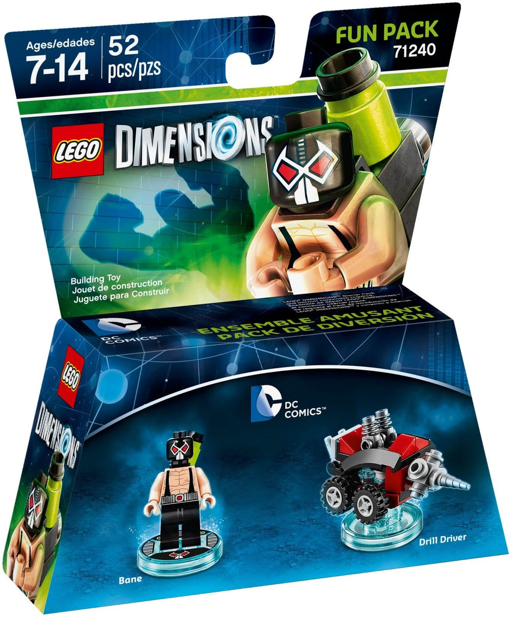 71240 LEGO Dimensions: Bane Fun Pack (Retired) (New Sealed) product image 2, provided for visual reference and product
