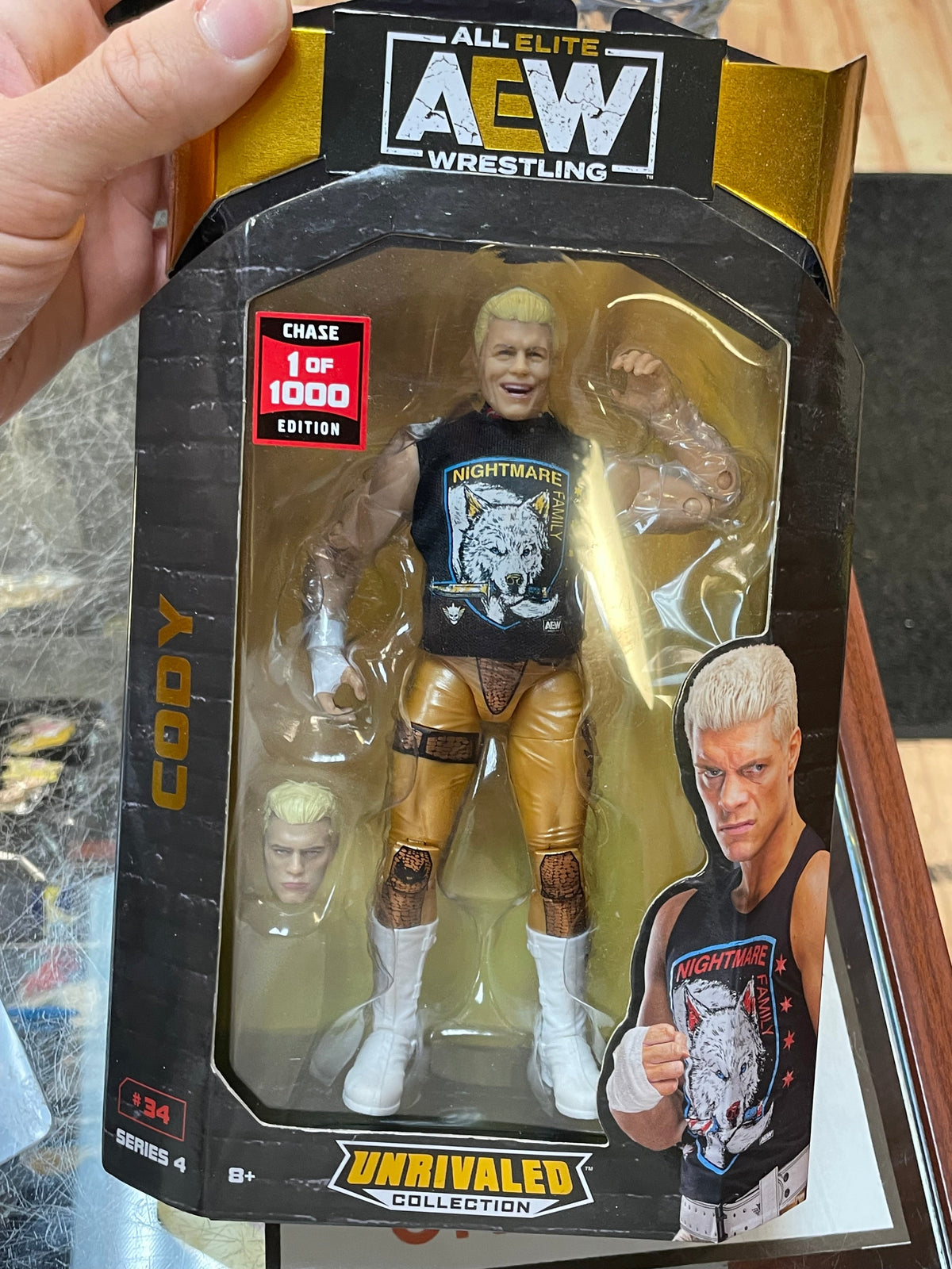 Cody Rhodes -Chase 1 of 1000- (AEW All Elite Wrestling, Jazwares) **SEALED** product image 6, provided for visual reference