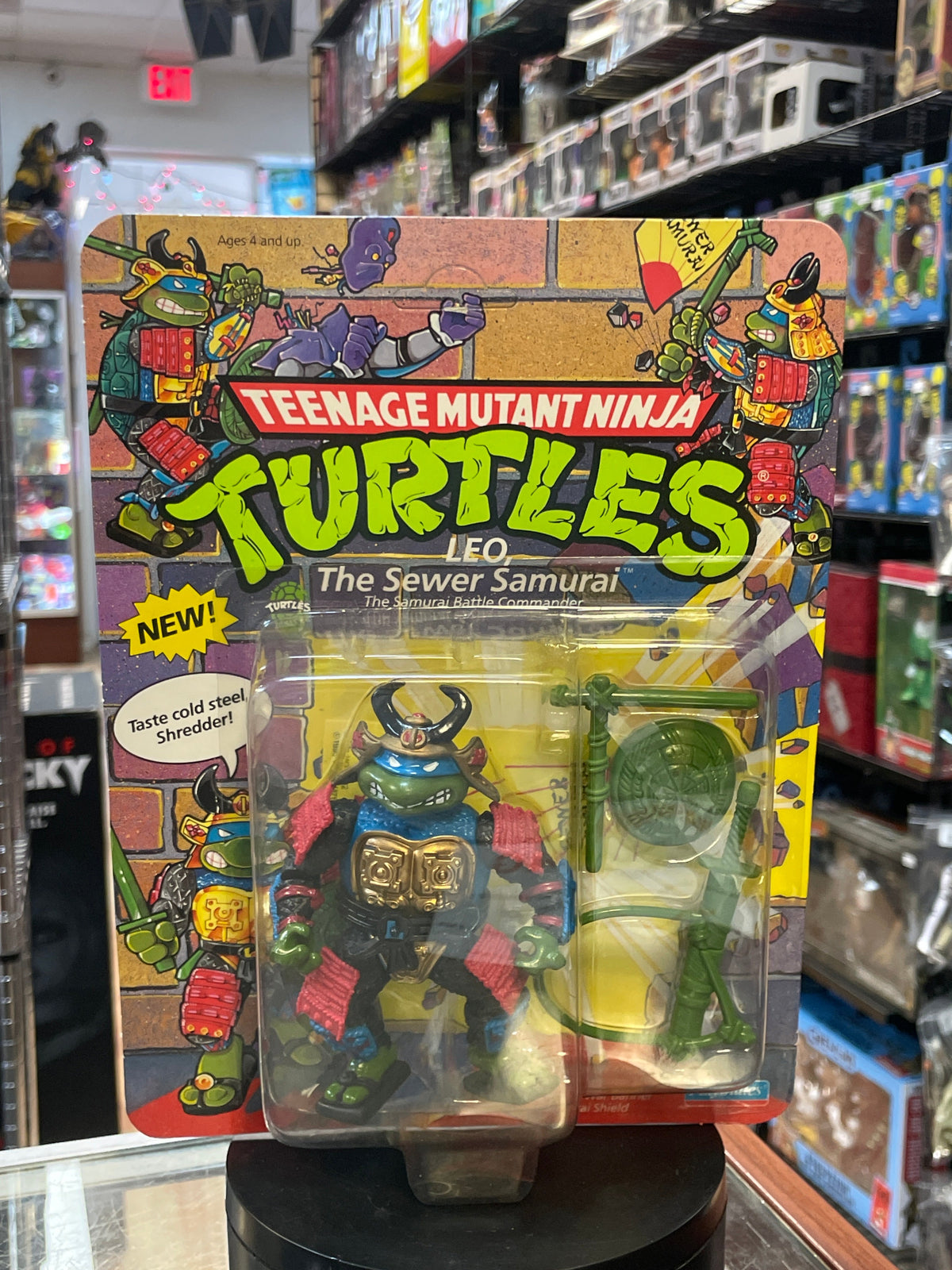 Sewer Samurai Leonardo (Vintage TMNT Ninja Turtles, Playmates) **SEALED** product image 1, provided for visual reference and