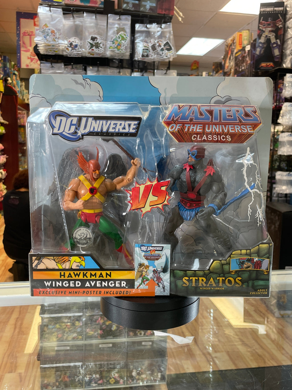 HawkMan & Stratos (MOTU Classics DC Universe, Mattel)**SEALED** product image 1, provided for visual reference and product