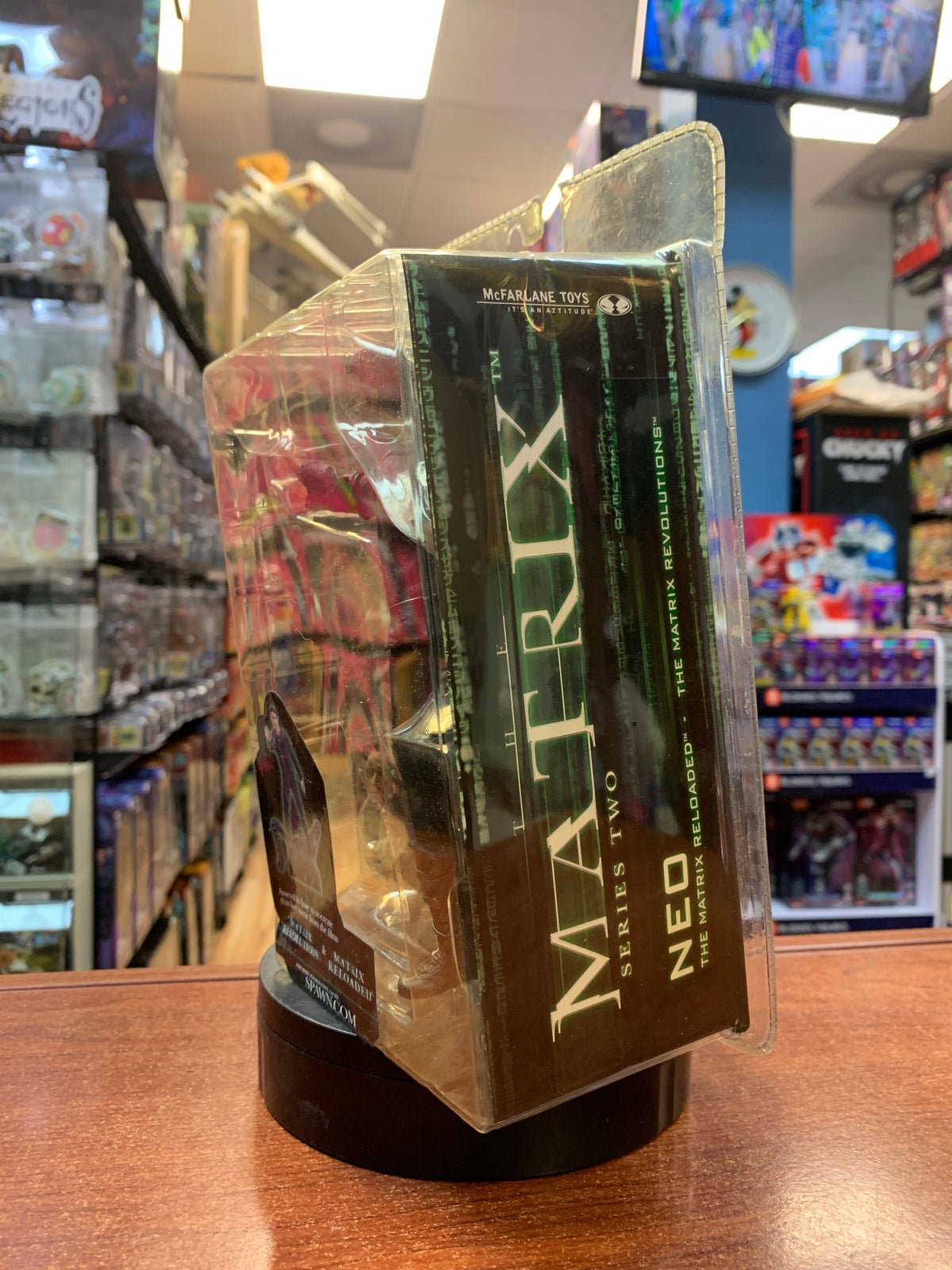 Reloaded Neo (Matrix, McFarlane) SEALED product image 4, provided for visual reference and product detail review