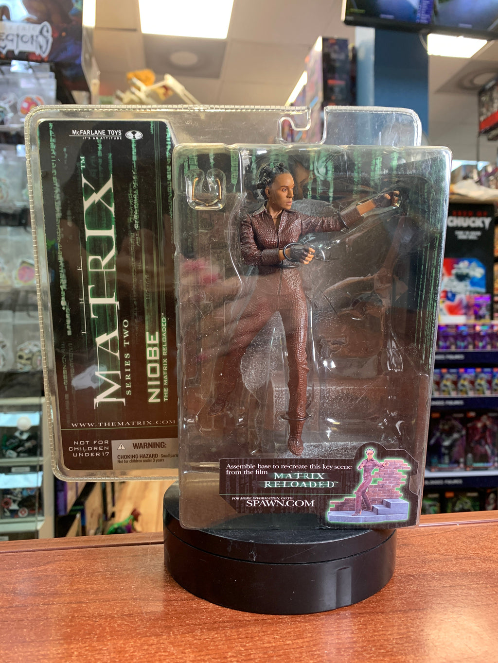 Reloaded Niobe (Matrix, McFarlane) SEALED product image 1, provided for visual reference and product detail review