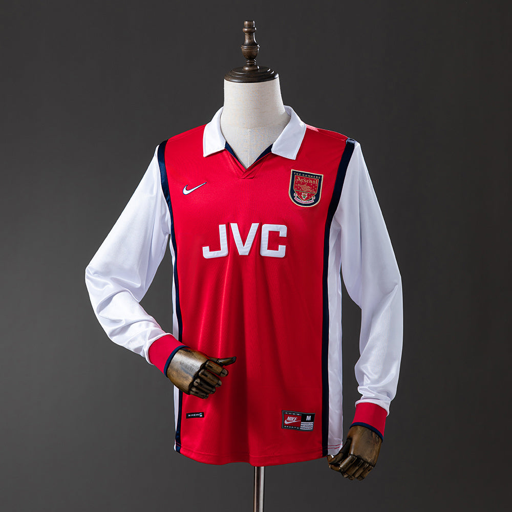 Arsenal Jersey 1998-99 Home Retro Football Kit Long Sleeves product image 1