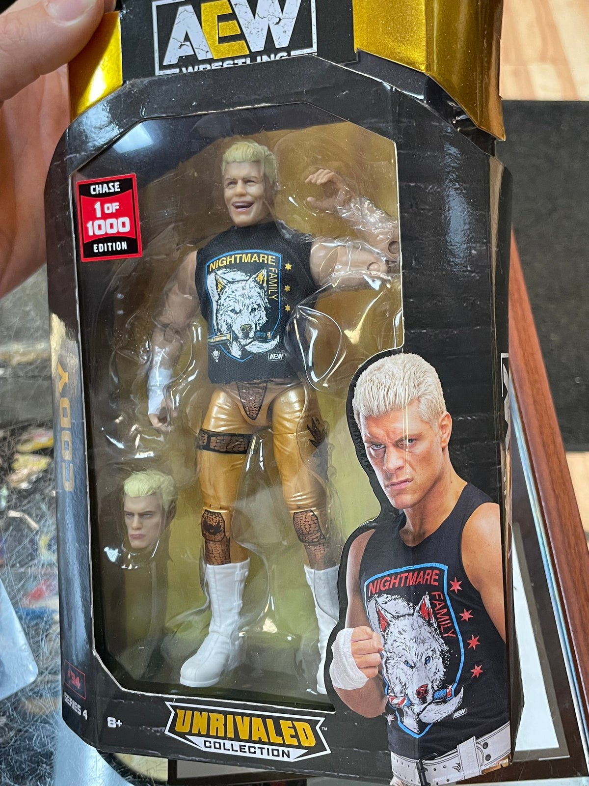 Cody Rhodes -Chase 1 of 1000- (AEW All Elite Wrestling, Jazwares) **SEALED** product image 7, provided for visual reference