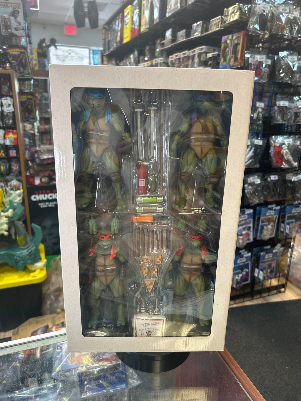 Secret of the Ooze 4 Pack (TMNT Ninja Turtles, NECA) **SEALED** product image 2, provided for visual reference and product