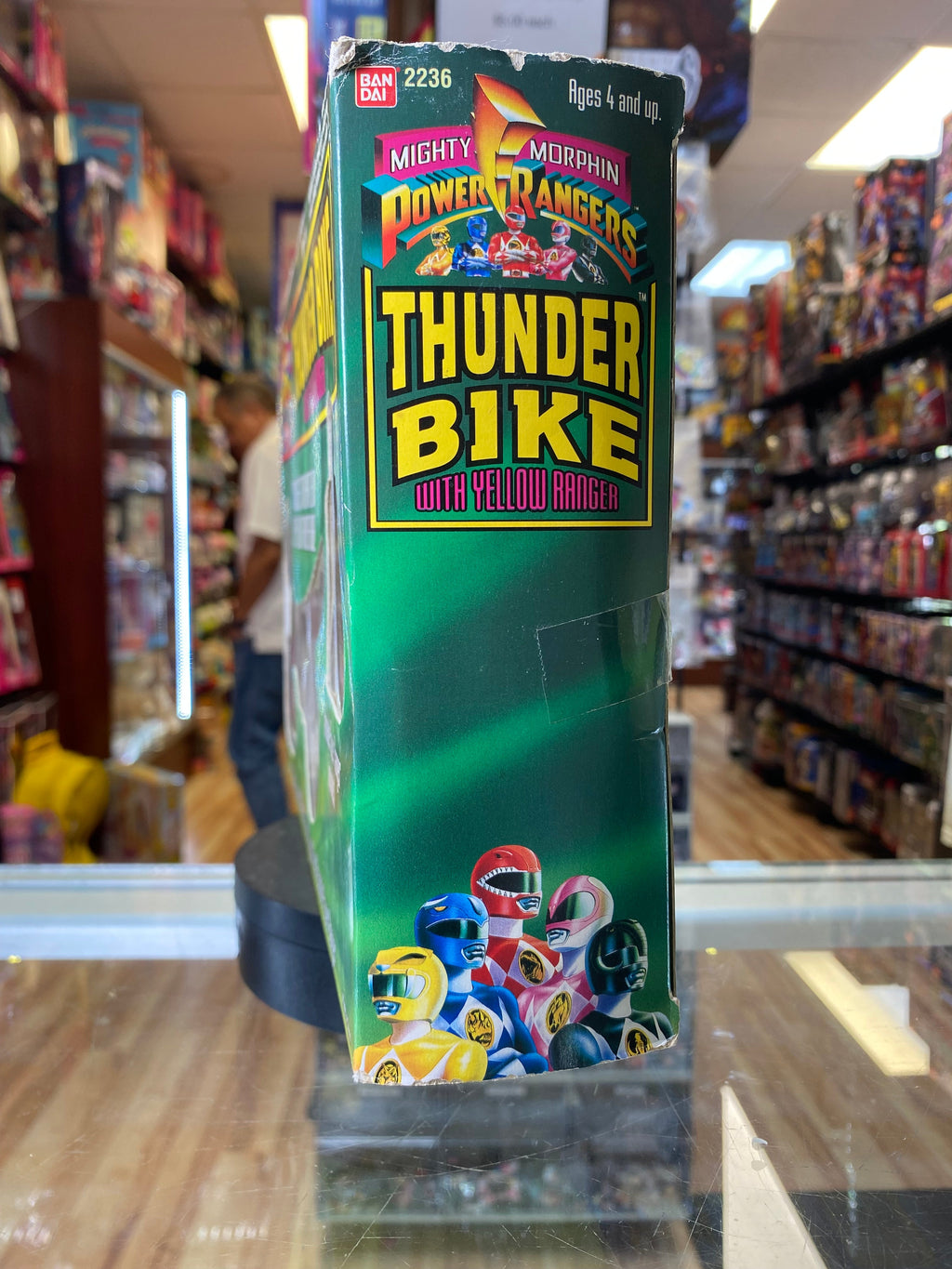 Thunder Bike with Yellow Ranger #2236 (Vintage MMPR Power Rangers, Bandai) NEW product image 4, provided for visual