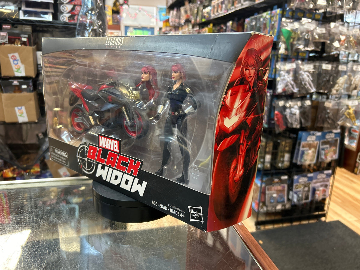 Black Widow with Cycle (Marvel Legends, Hasbro) **SEALED** product image 6, provided for visual reference and product detail