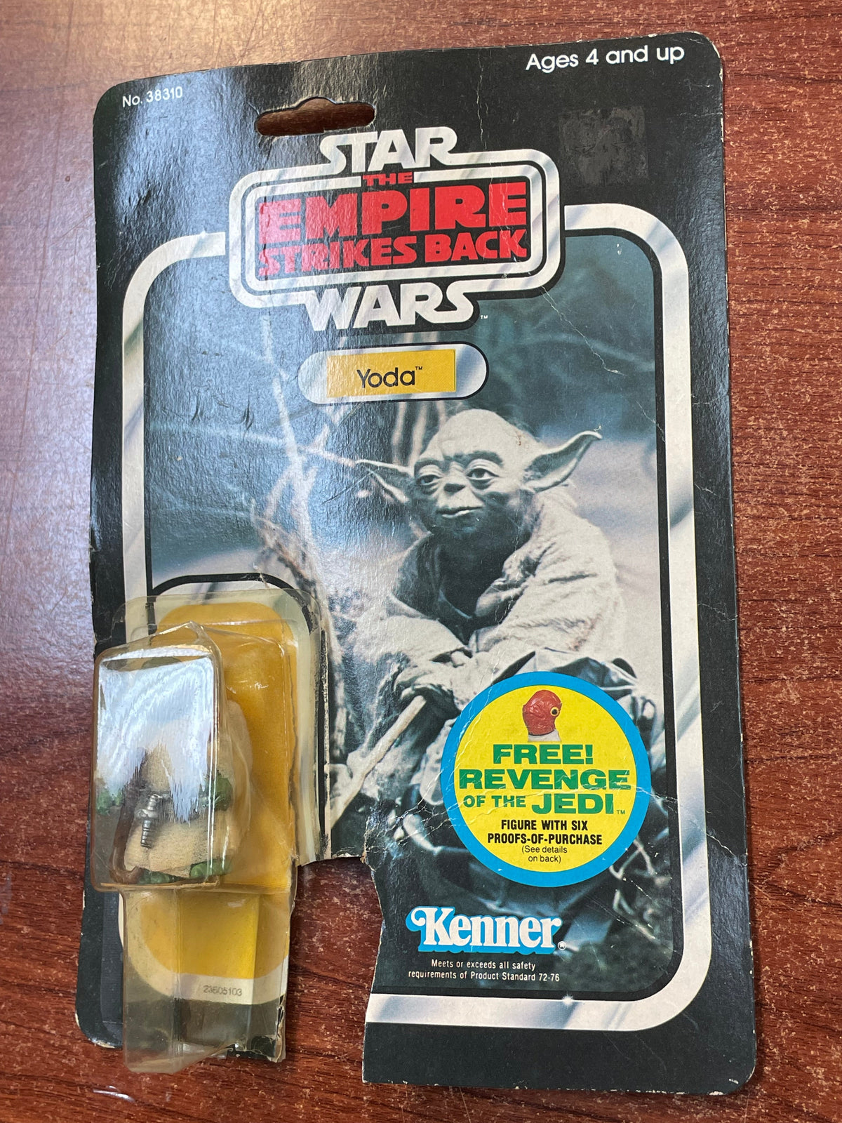 Brown Snake Yoda with Card ESB 9509 (Vintage Star Wars, Kenner) **Open Card** product image 21, provided for visual