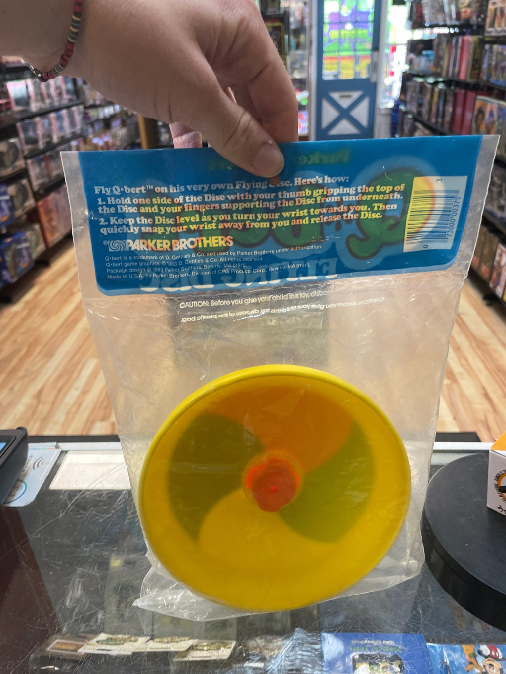 Q*Bert Flying Disc (Vintage Nintendo Atari, Parker Brothers) **SEALED** product image 5, provided for visual reference and