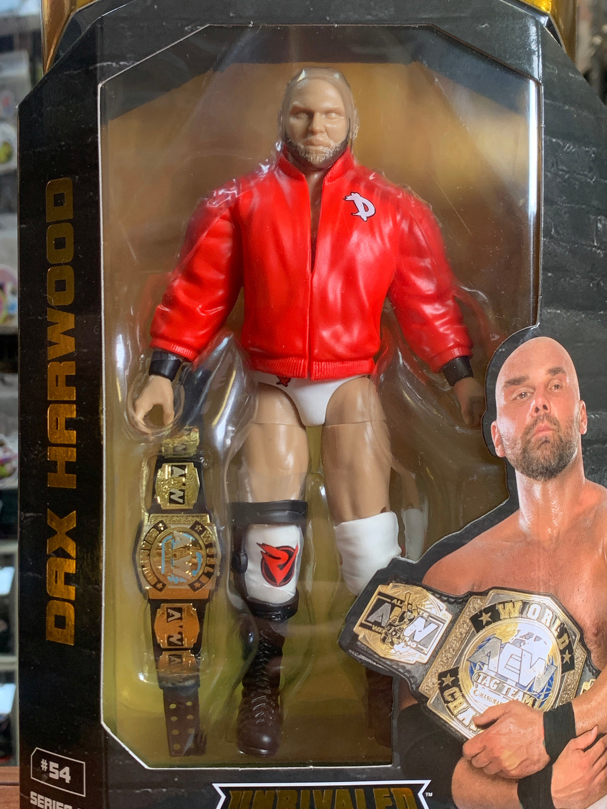 Unpainted Dax Hardwood #57 **ERROR** (All Elite Wrestling AEW, Jazwares) **SEALED** product image 2, provided for visual