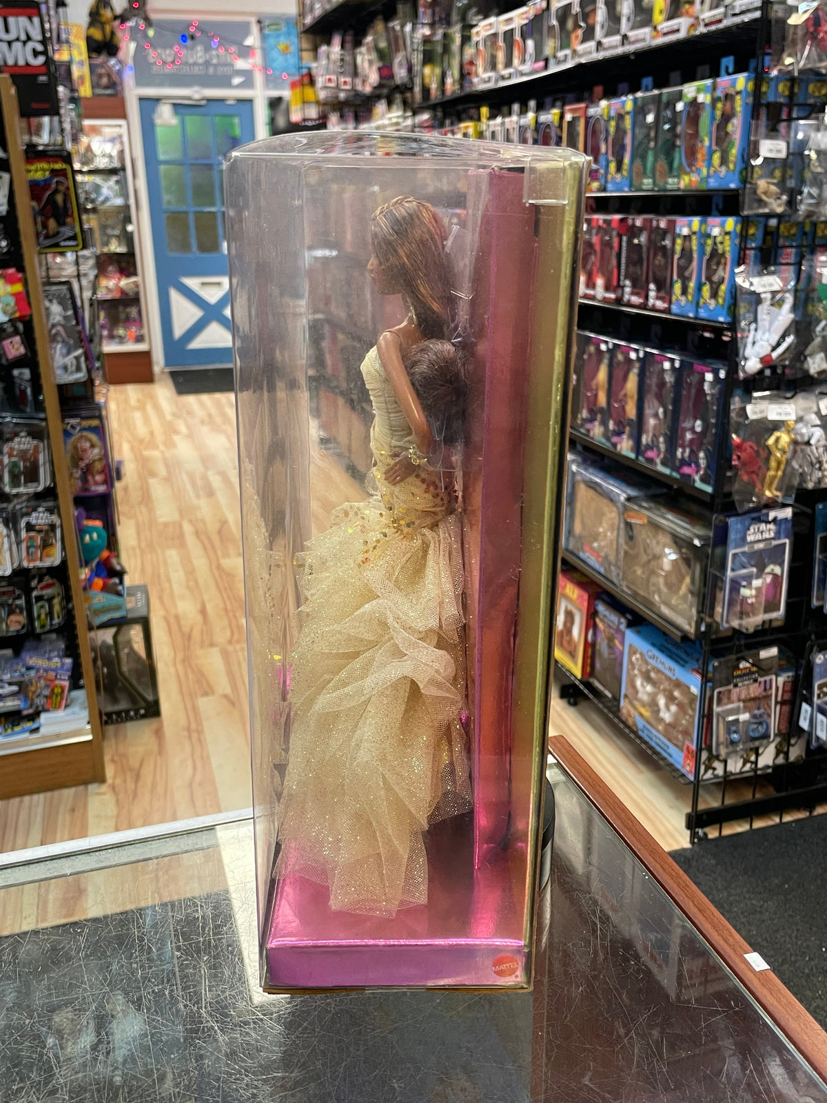 50th Anniversary Doll African American Gold Dress #N5860 (Barbie, Mattel) **SEALED** product image 2, provided for visual
