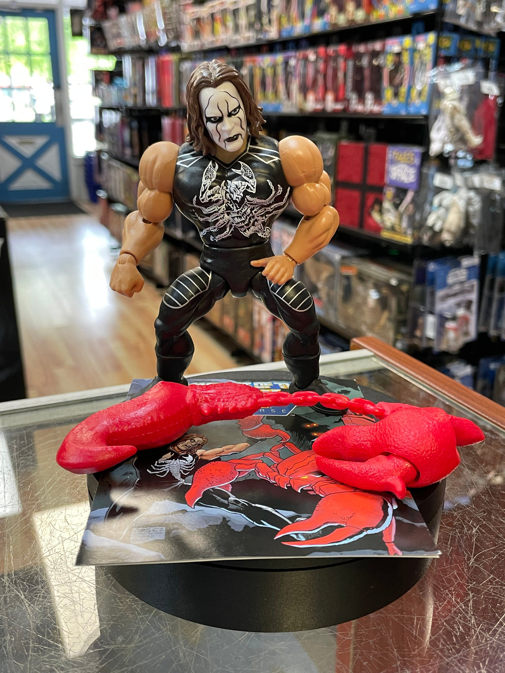 Sting as Clawful (WWE MOTU, Mattel) **COMPLETE** product image 1, provided for visual reference and product detail review