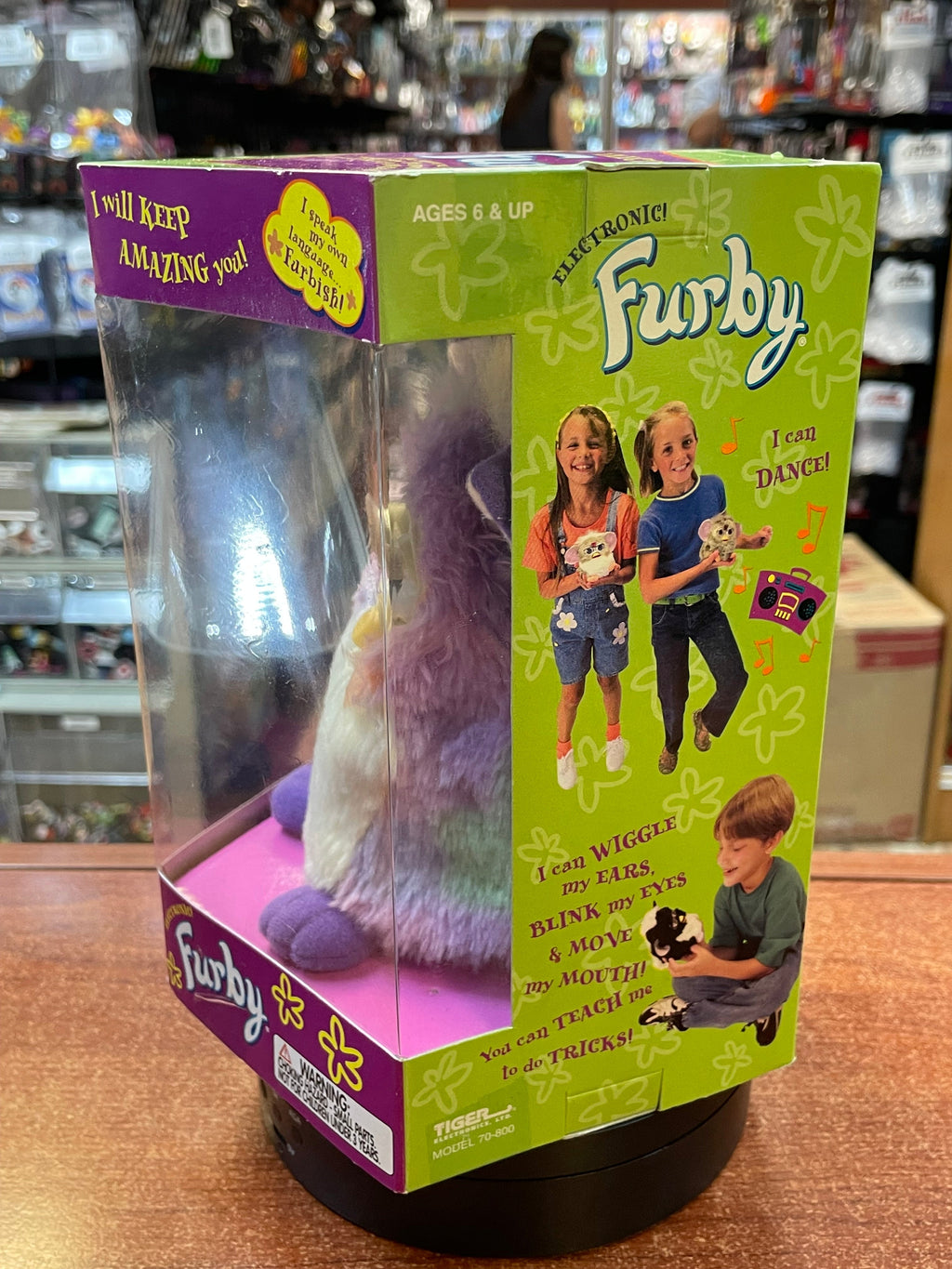 Pastel Tie Die -Blue Eyes- (Vintage Furby, Tiger Electronics) **NEW** product image 2, provided for visual reference and