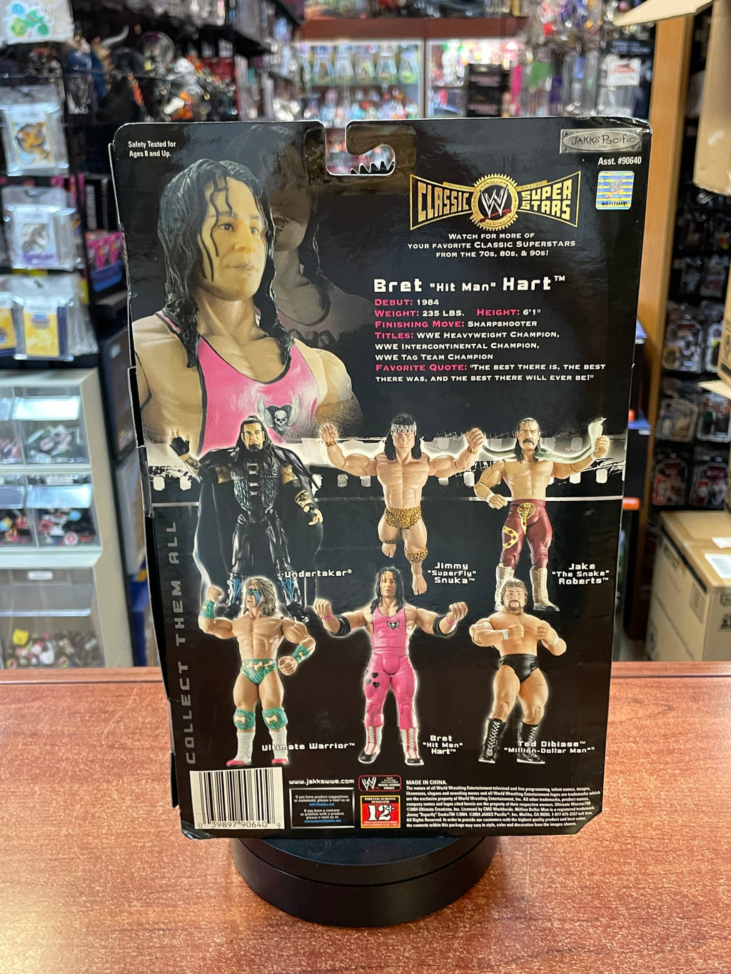 Bret Hitman Hart (WWF Classic Superstars, Jakks) **SEALED** product image 2, provided for visual reference and product