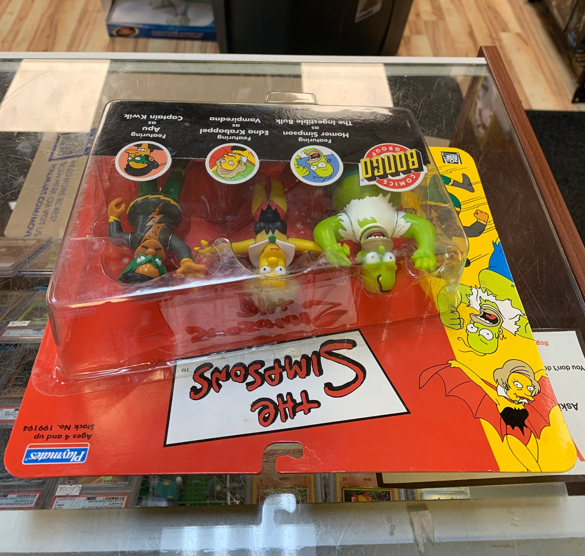 Bongo Ingestible Homer Vampieredna Captain Kwok 3 pack (Vintage Simpsons, Playmates) SEALED product image 6, provided for