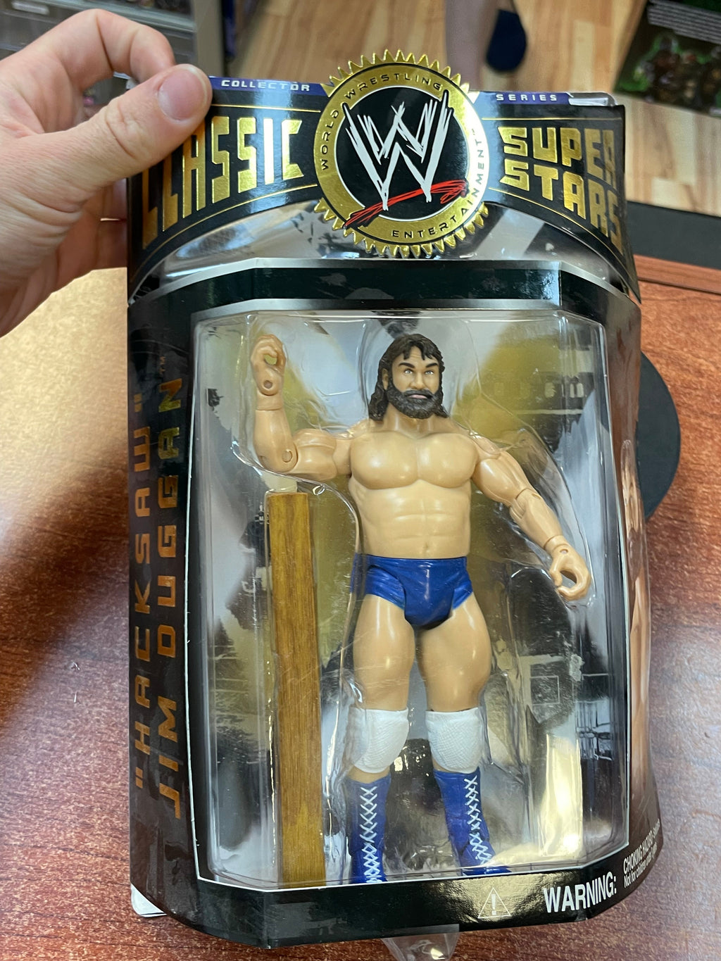 Hacksaw Jim Dunggan (WWF Classic Superstars, Jakks) **SEALED** product image 3, provided for visual reference and product