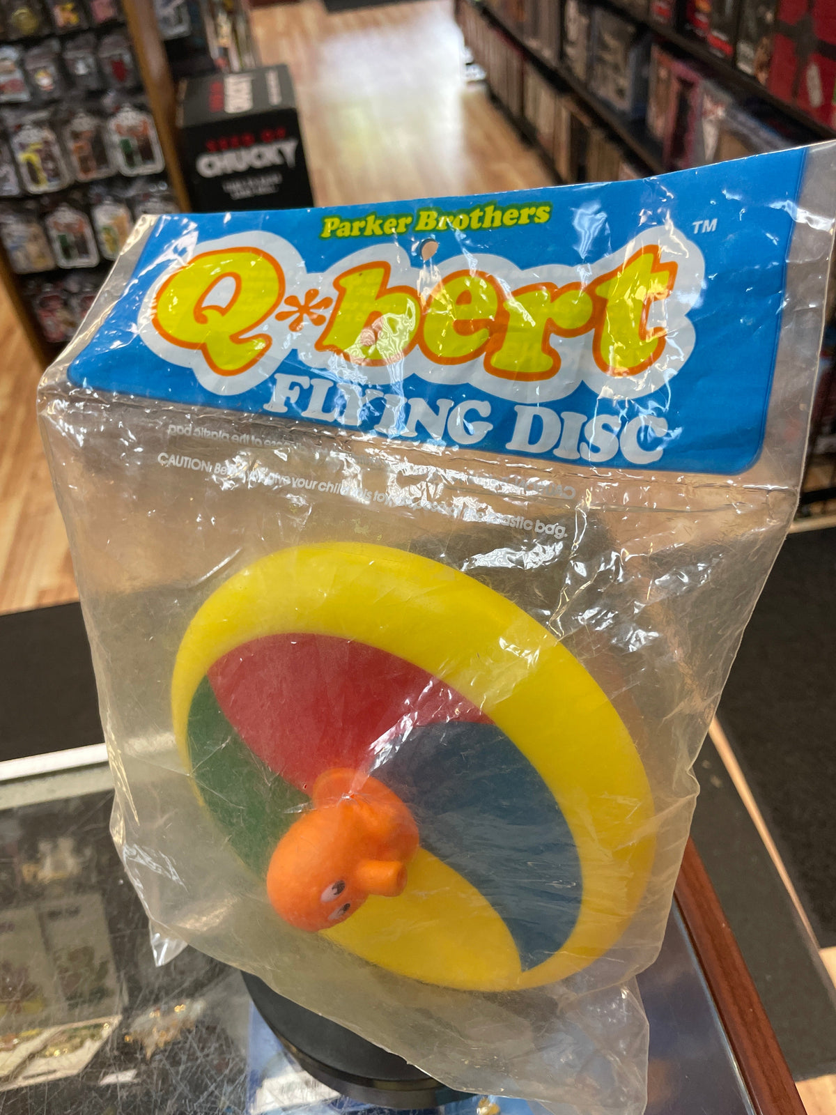 Q*Bert Flying Disc (Vintage Nintendo Atari, Parker Brothers) **SEALED** product image 4, provided for visual reference and