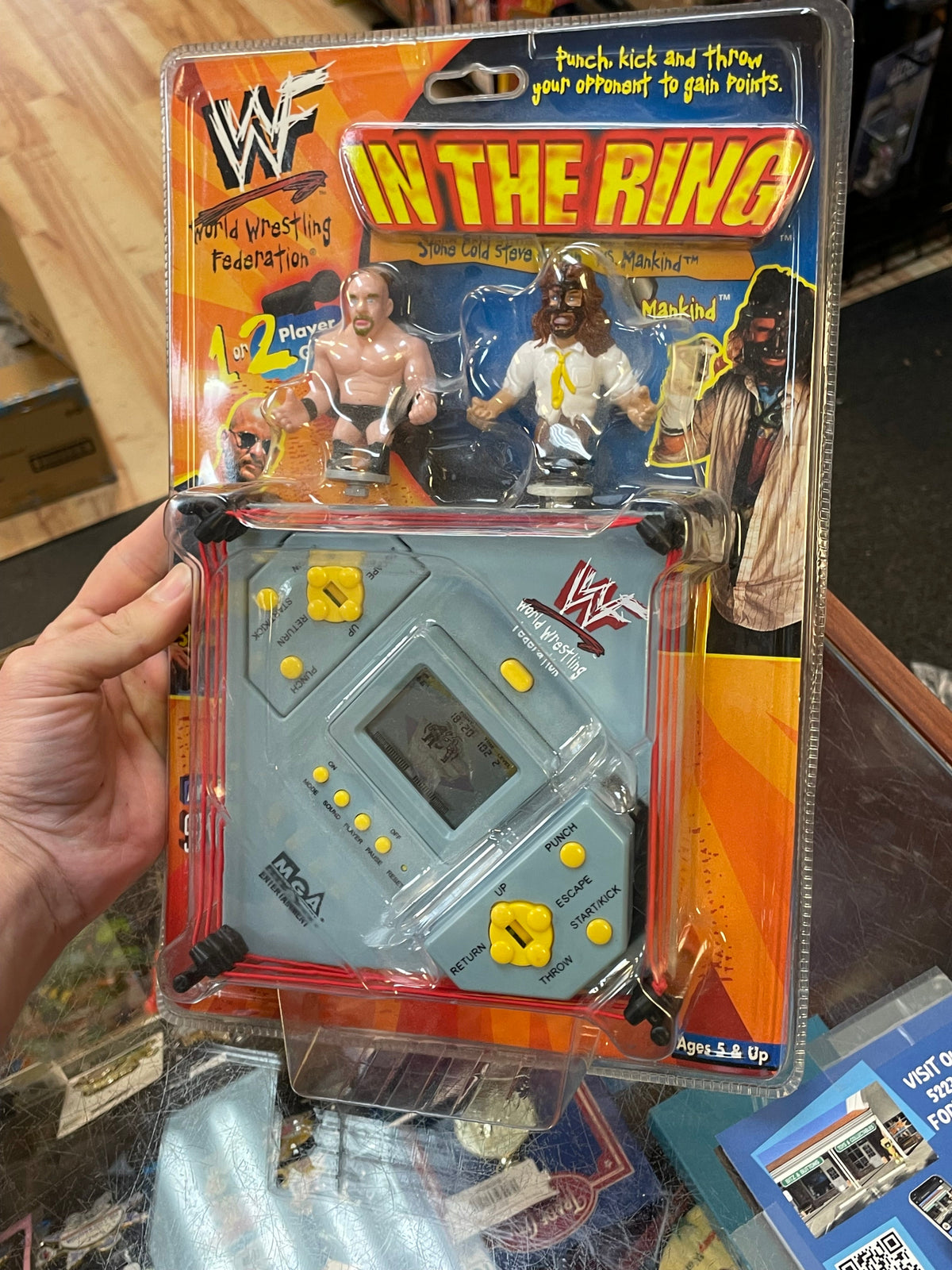 Stone Cold vs Mankind In The Ring Game (Vintage WWF, MGA Sports) **SEALED** product image 6, provided for visual reference