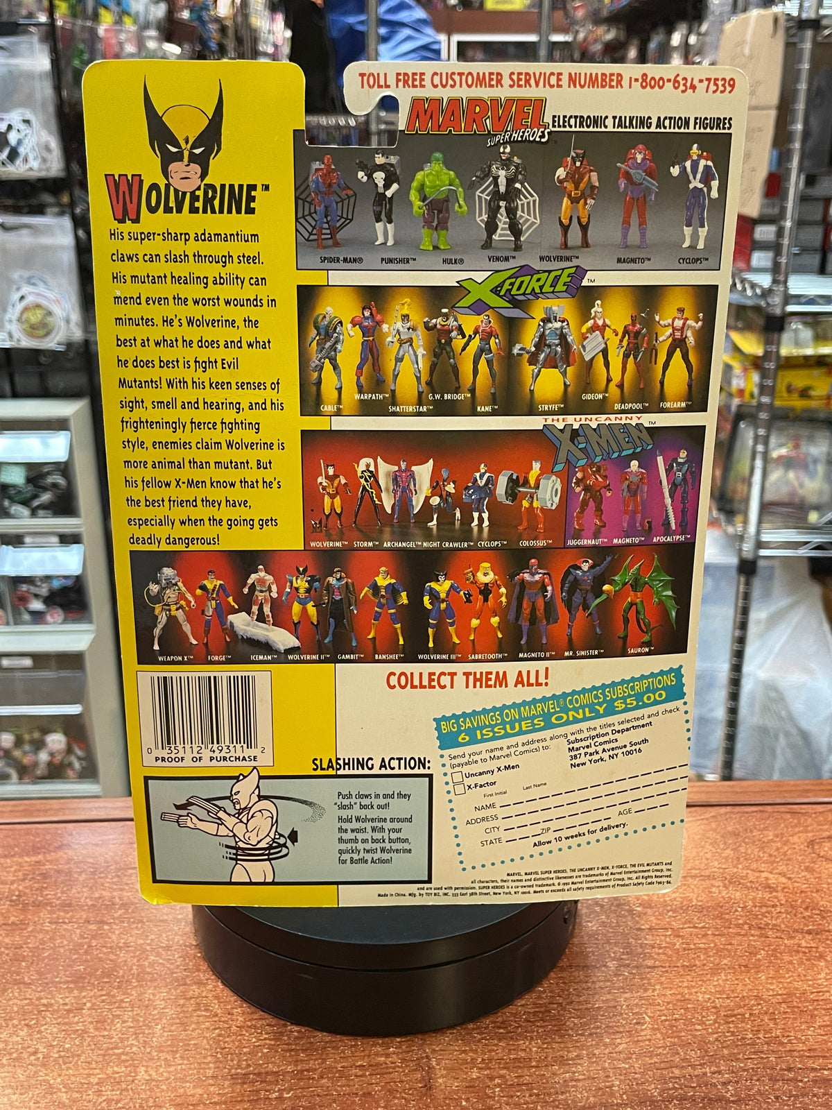 Wolverine 2nd Edition (Vintage Marvel, X-Men, Toy Biz) SEALED product image 3, provided for visual reference and product