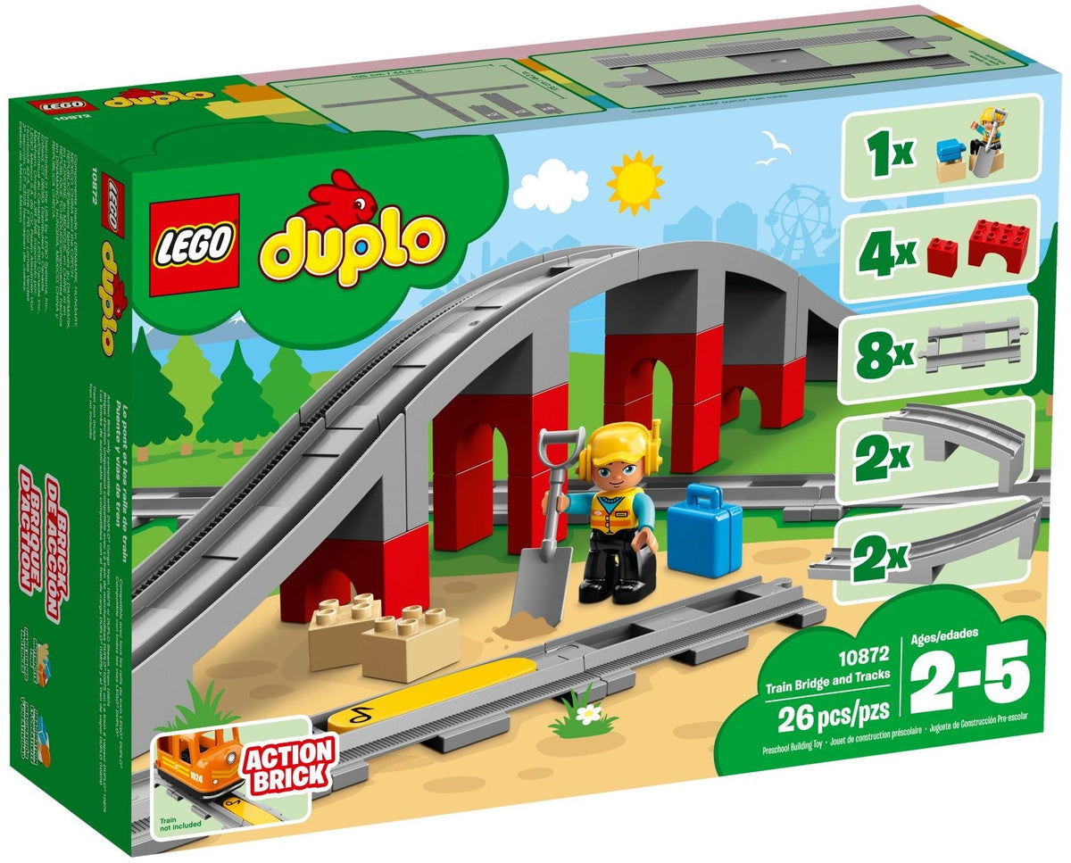 10872 Train Bridge and Tracks (Retired) (Certified Complete) product image 1, provided for visual reference and product