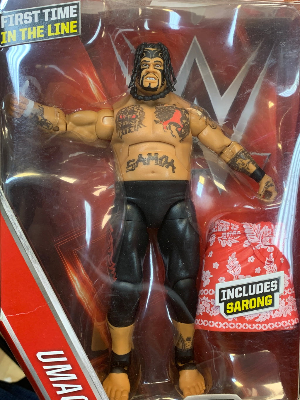 Umaga Flashback (WWE Elites, Mattel) SEALED product image 4, provided for visual reference and product detail review