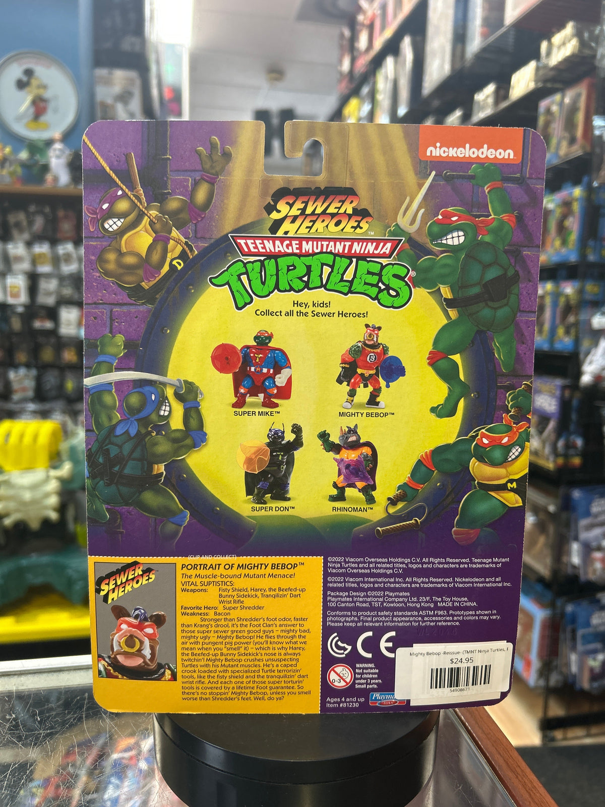 Mighty Bebop -Reissue- (TMNT Ninja Turtles, Playmates) **SEALED** product image 3, provided for visual reference and product