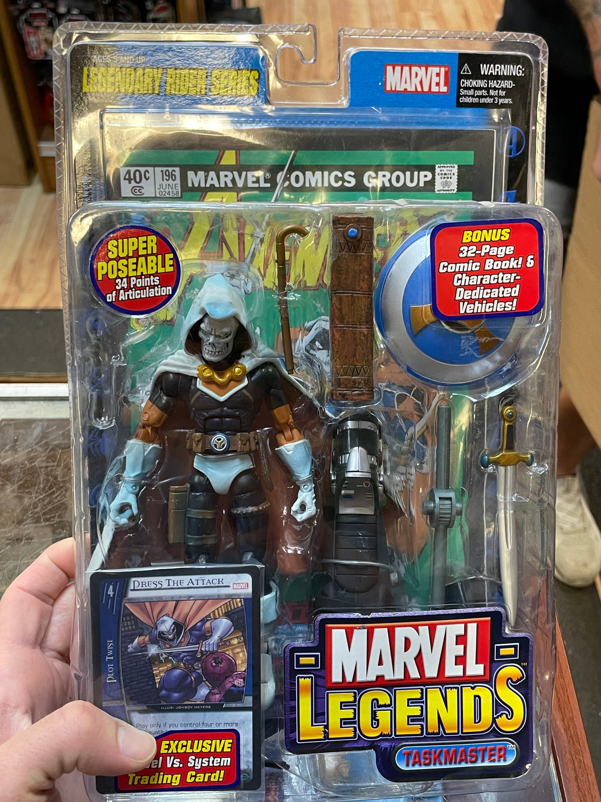 Taskmaster -Legendary Rider- (Marvel Legends, Toybiz) **SEALED** product image 4, provided for visual reference and product