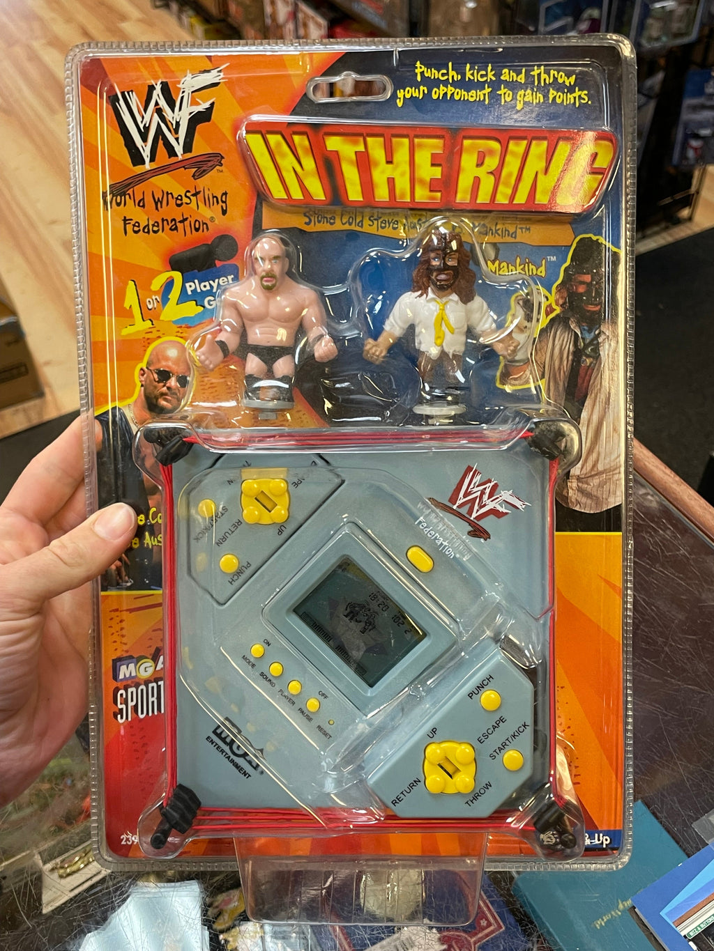 Stone Cold vs Mankind In The Ring Game (Vintage WWF, MGA Sports) **SEALED** product image 3, provided for visual reference