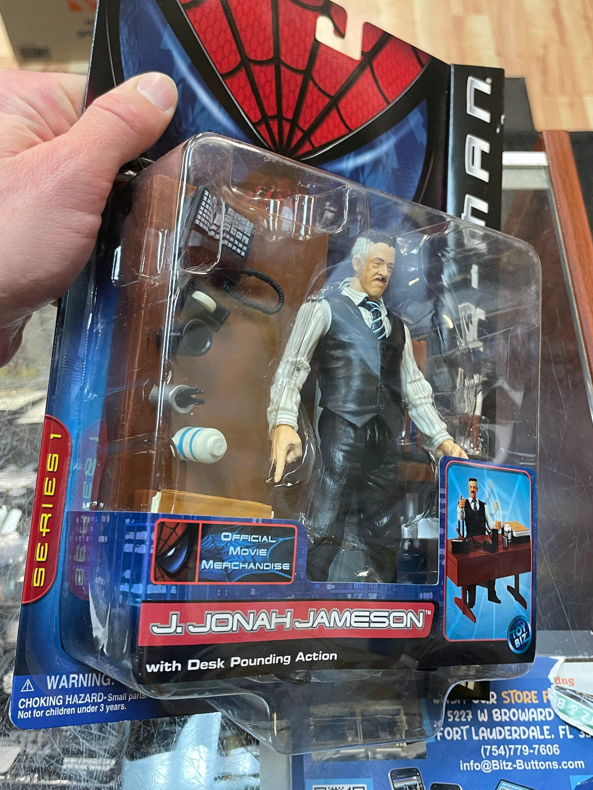 J. Jonah Jameson Series 1 (Vintage Spider-Man, Toy Biz) SEALED product image 6, provided for visual reference and product