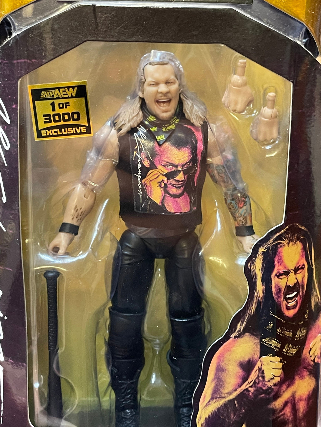 Chris Jericho #01 -CHASE 1 of 3000- (AEW All Elite Wrestling, Jazwares) **SEALED** product image 4, provided for visual