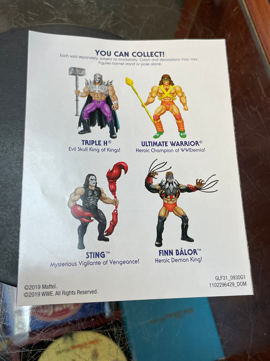 Sting as Clawful (WWE MOTU, Mattel) **COMPLETE** product image 11, provided for visual reference and product detail review