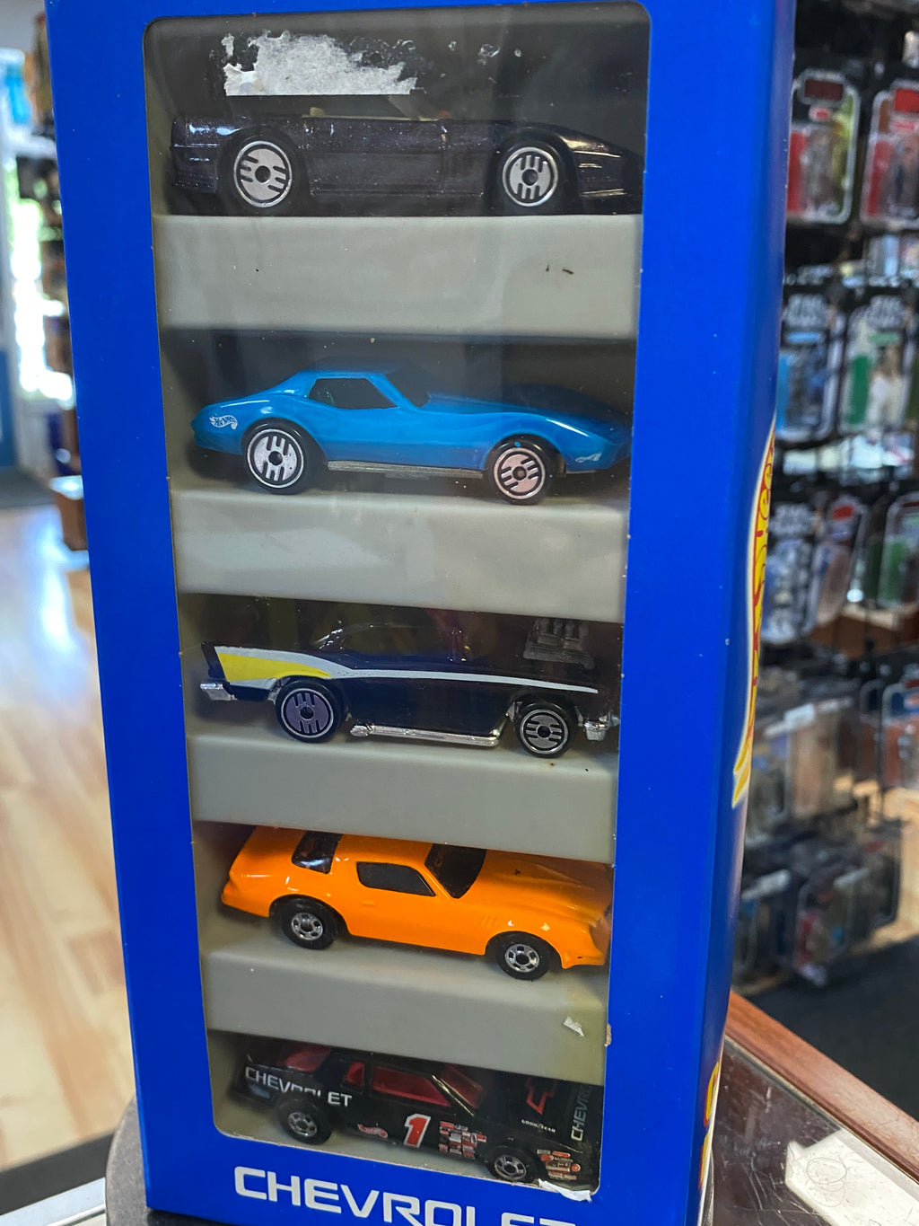 Chevrolet Gift Pack with Blue Coupe 12403 (Vintage Hot Wheels, Mattel) SEALED product image 2, provided for visual reference