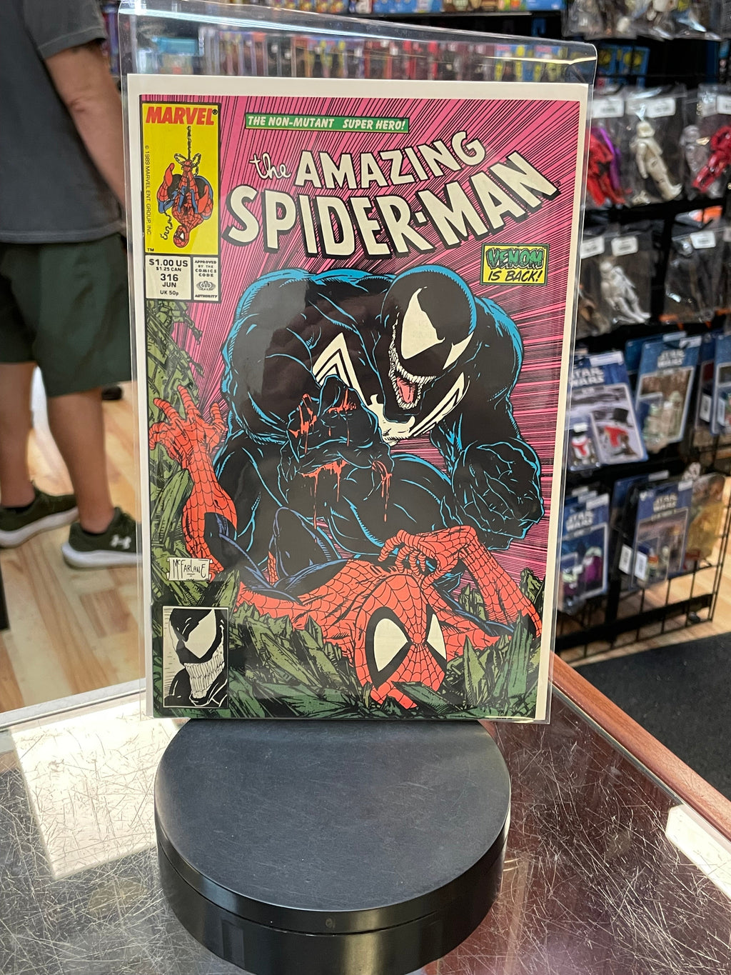 Amazing Spider-Man #316 -McFarlane Cover Venom Cover- (Marvel, Comics) Good product image 1, provided for visual reference