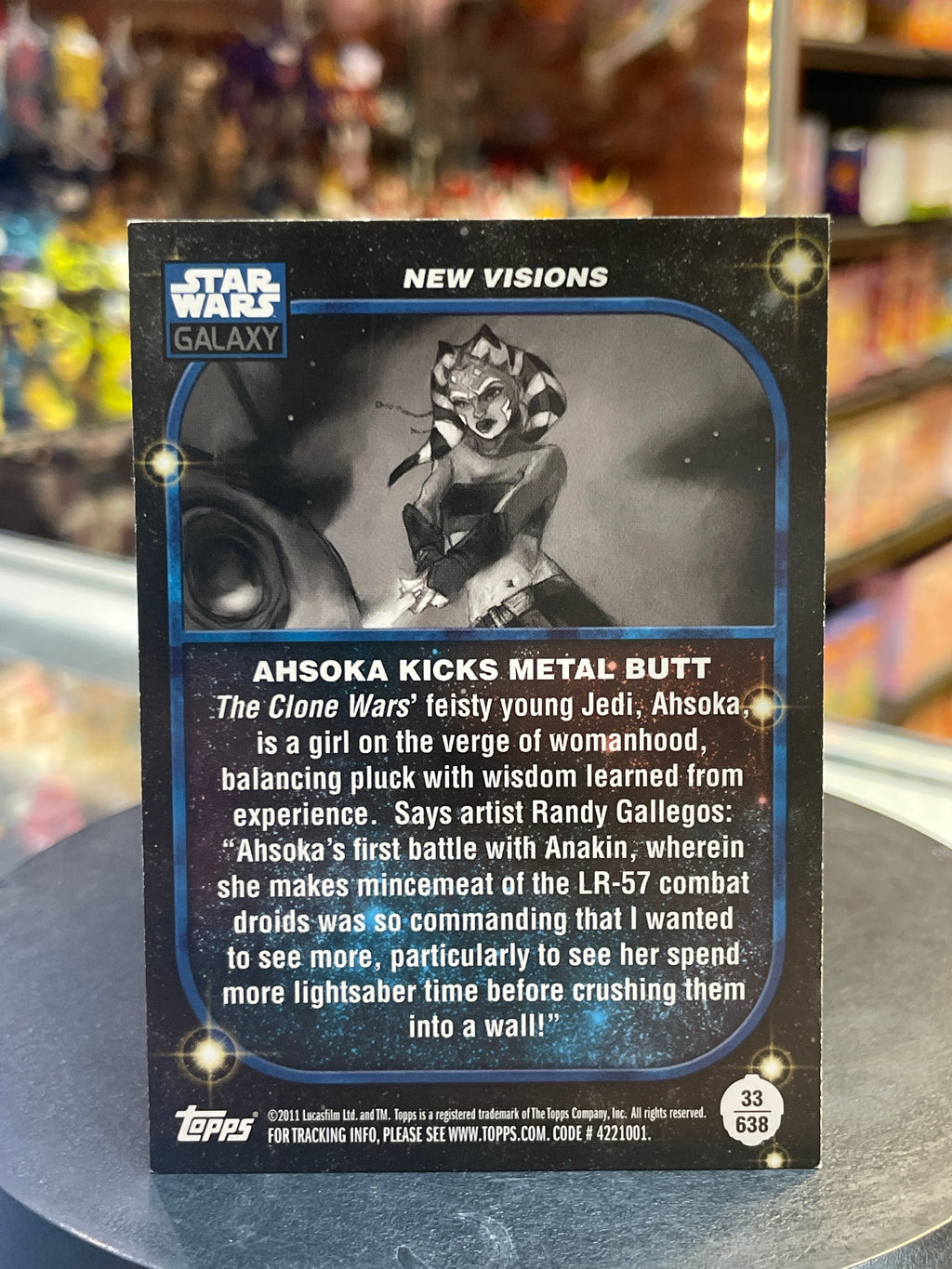 Ahsoka Kicks Metal Butt 33/638 (Topps Star Wars, New Visions) product image 2, provided for visual reference and product